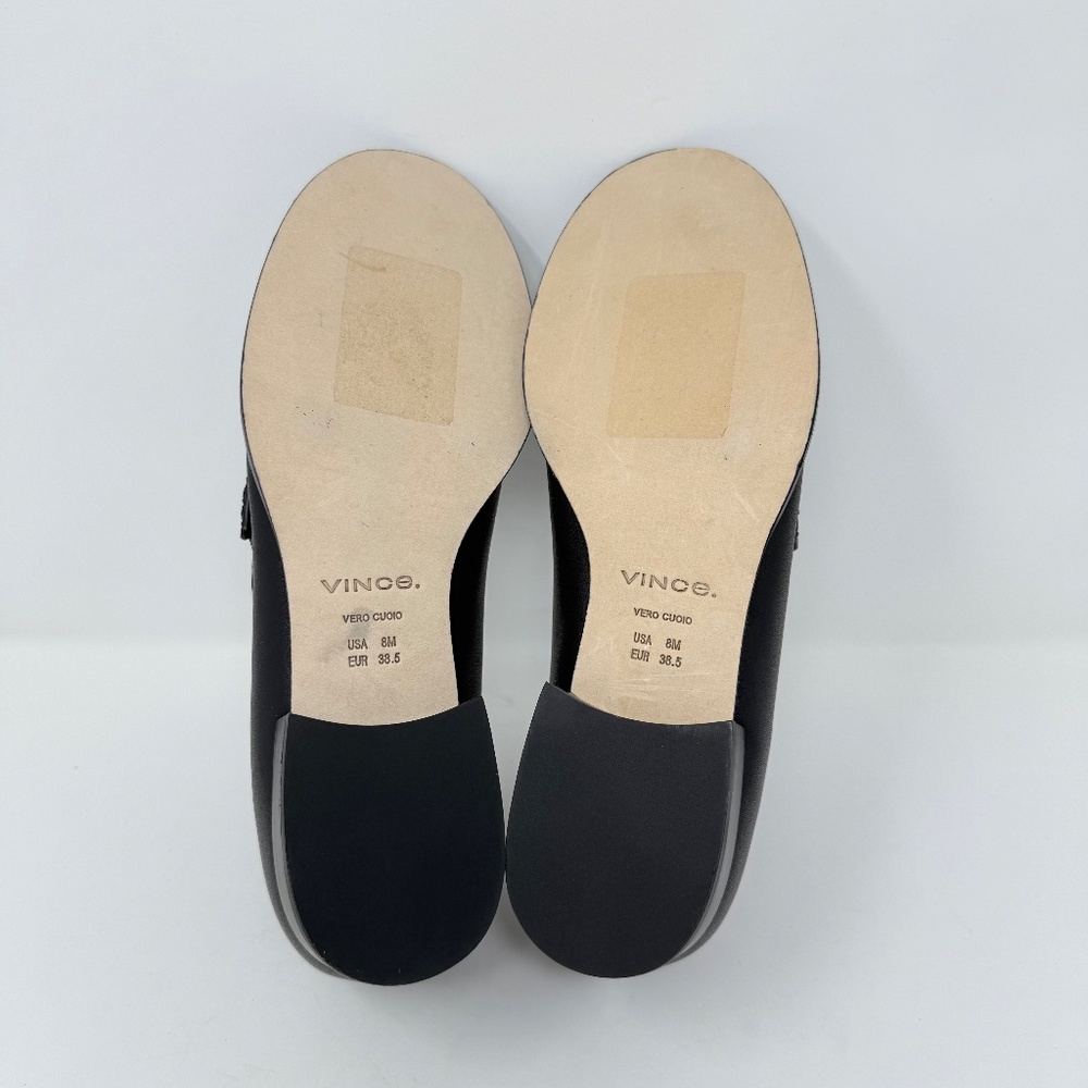 New Vince Nelli Leather Loafer Black Leather Sz 8 - Picture 14 of 14
